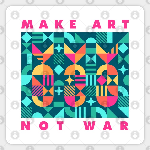 Make art not war Sticker by Sachpica